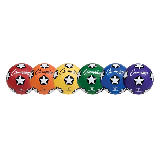 Champion Sports Soccer Ball Set, Rubber Cover Size 5 SRB5SET - main